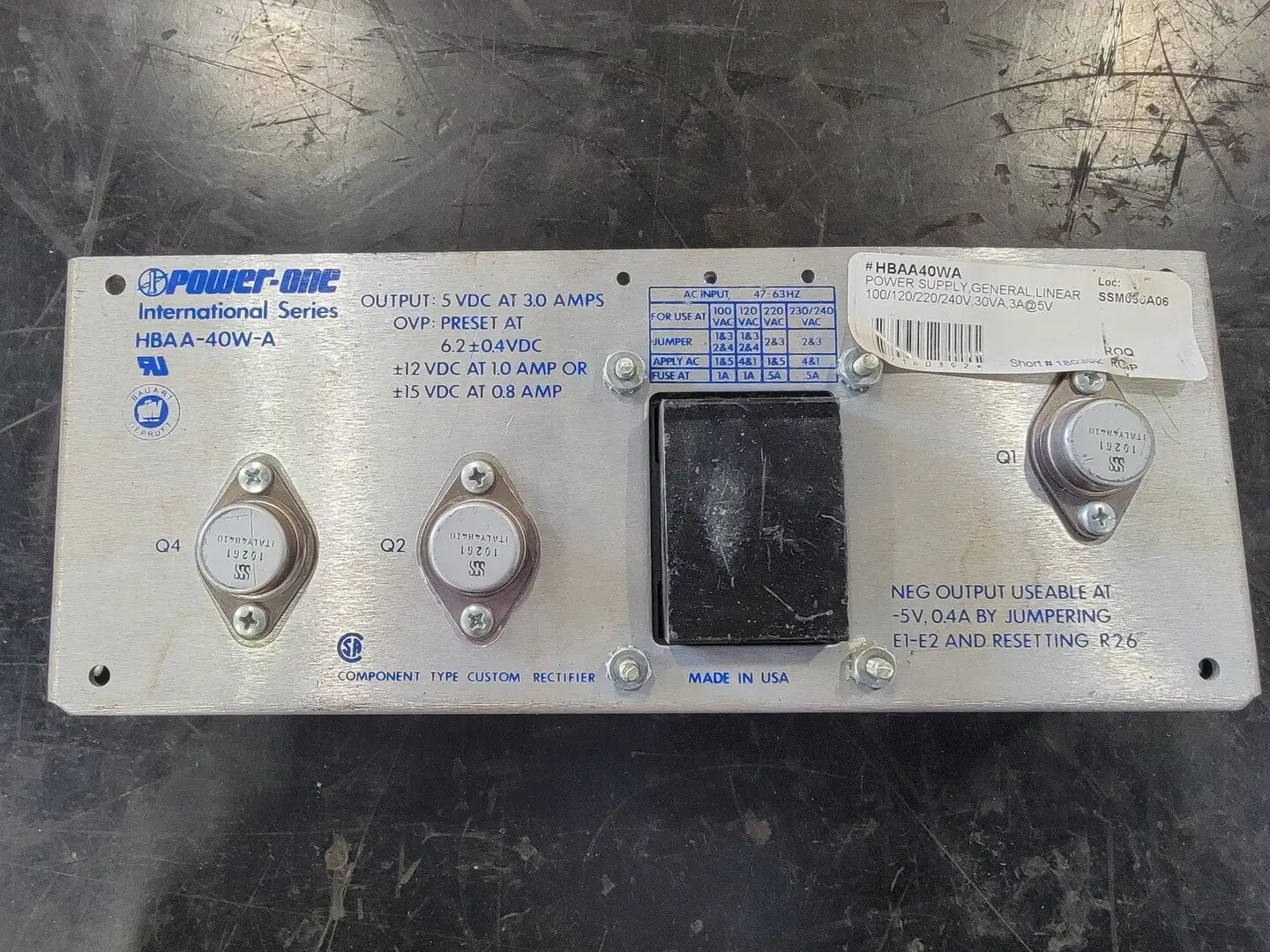 USED POWER ONE HBAA-40W-A
