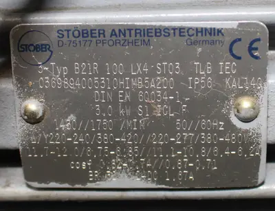 USED STOBER B21R100LX4ST03