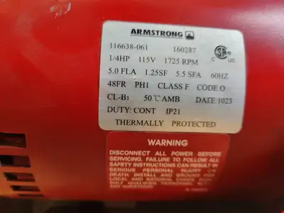 Used ARMSTRONG 1B.1050-001 Parts (Hydraulics and Pneumatics) British Columbia CA | Lenmark #1440707