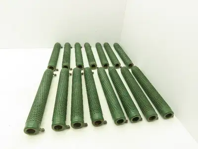 Fuji Electric 400 Ceramic Rib Wound Resistor Green 10 Ohm 13" Lot of 15