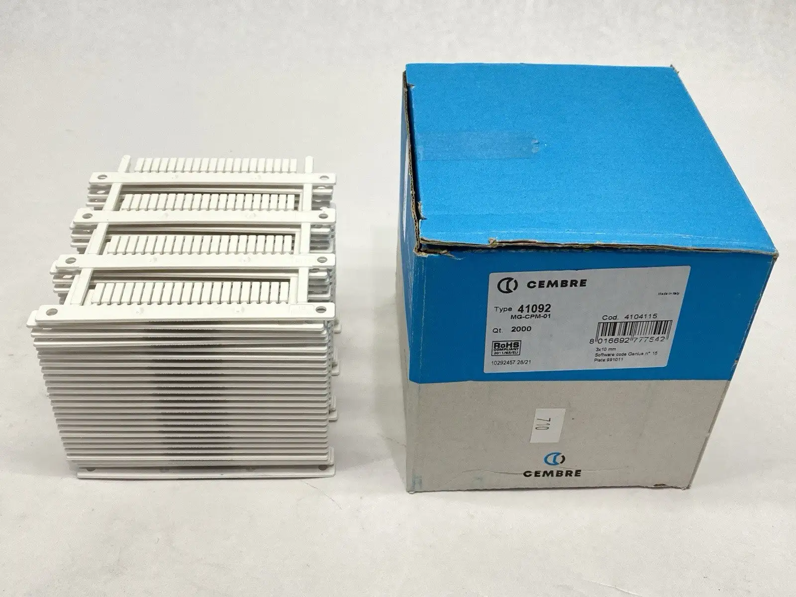 41092 | Cembre  Terminal Marker Tag MG-CPM-01 QTY OF 2000 - New Other