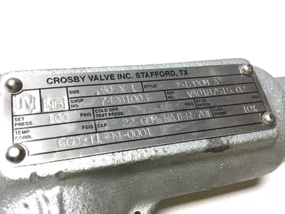 Crosby CGD-TI-99-0001 – 951200MA Omni-Trim Fixed Blowdown Relief Valve .50″ x 1″
