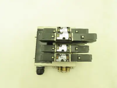SMC VV5FS2 Plug-In 4-Station Manifold Control Unit VFS2000 Solenoid Valve Bank