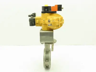 ABZ 909 Stainless 3" Butterfly Valve with Kinetrol Solenoid Actuator 120V