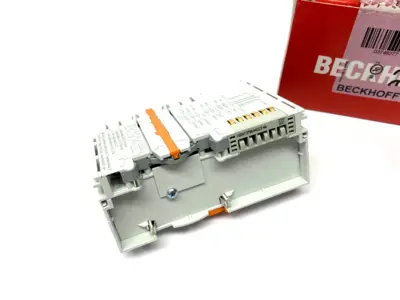 USED BECKHOFF ETHERCAT COUPLER W/ INTEGRATED DIGITAL STANDARD & SAFETY I/OS