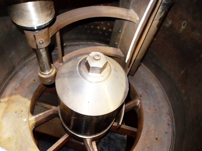 Sharples T-1600 perforate basket centrifuge, 316SS.