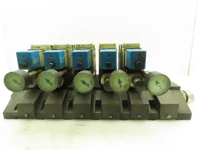 Numatic I23BA400MP00061 Pneumatic Solenoid Valve Assy 24V w/I23RS100JP00000 Reg.