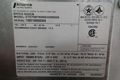 USED SPEED QUEEN ST075NFN0NBG3W0000