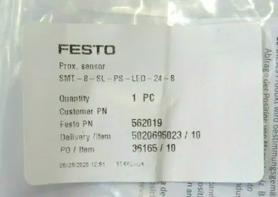 NEW FESTO SMT-8-SL-PS-LED-24-B PROXIMITY SENSOR SMT8SLPSLED24B
