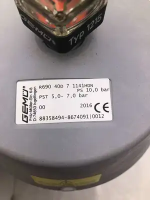 GEMU R690 PVC 1-1/2” Membrane Diaphragm Valve DN40 10bar -NIB