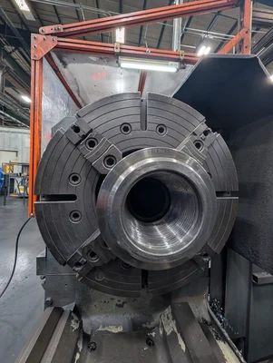 2009 Kuraki PA3512030 Manual Lathe 28" 4-Jaw Chuck; 460/3/60; Apprx. 120" distance between