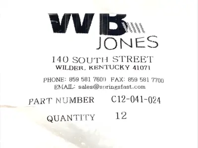 New | in-Stock WB Jones Springs 3/4" BAG OF 12 Misc Fasteners Michigan US | Maverick Industrial Sales #1424585
