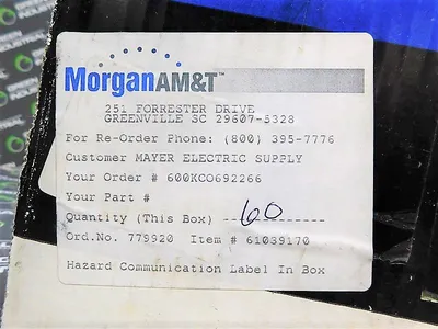 Box of 60 MorganAM&T 242A413P07 Carbon Brush New