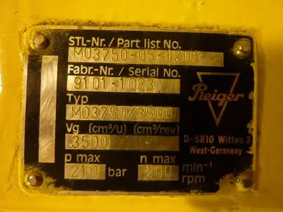 USED PLEIGER M03750-05-1206