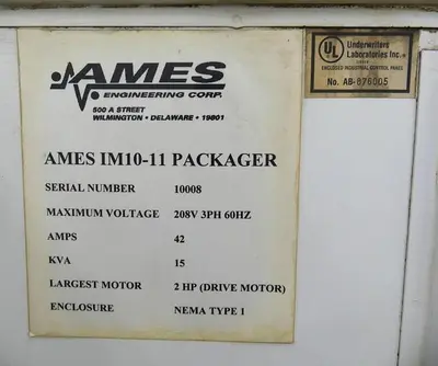 Ames MFG - Bartelt Style IM10-11 Standup poucher w/ Zipper