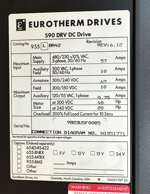 NEW Eurotherm 955L8R42