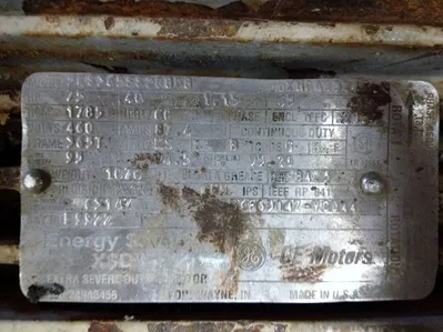 300 hp General Electric Induction  AC Motor