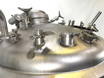 PRECISION STAINLESS EQUIPMENT 2000 Liter Sanitary Stainless Steel Reactor REACTORS | EcReCon Inc (8)