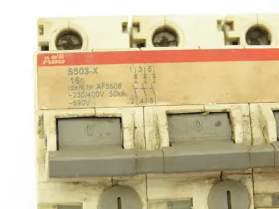 ABB S503-X16 3-Pole Circuit Breaker 16A 230/400V DIN Mountable Lot of 5
