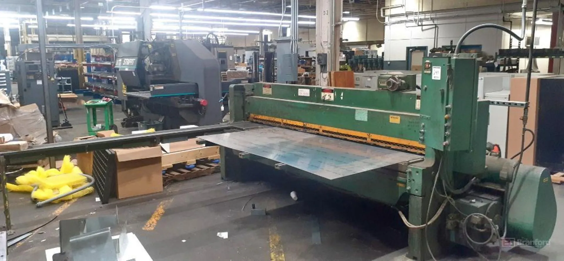 10' X10' GA WYSONG "1010RD" MECHANICAL POWER SQUARING SHEAR w/FRONT OPERATED POWER BACK GAUGE - SQUARING ARM - (3) FRONT SUPPORTS
