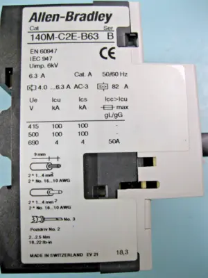 USED Allen-Bradley 140M-C2E-B63