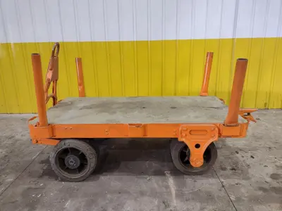 (2) 72" X 36" A STREICH & BROS HEAVY DUTY FLAT BED TOW CARTS: STOCK #23688