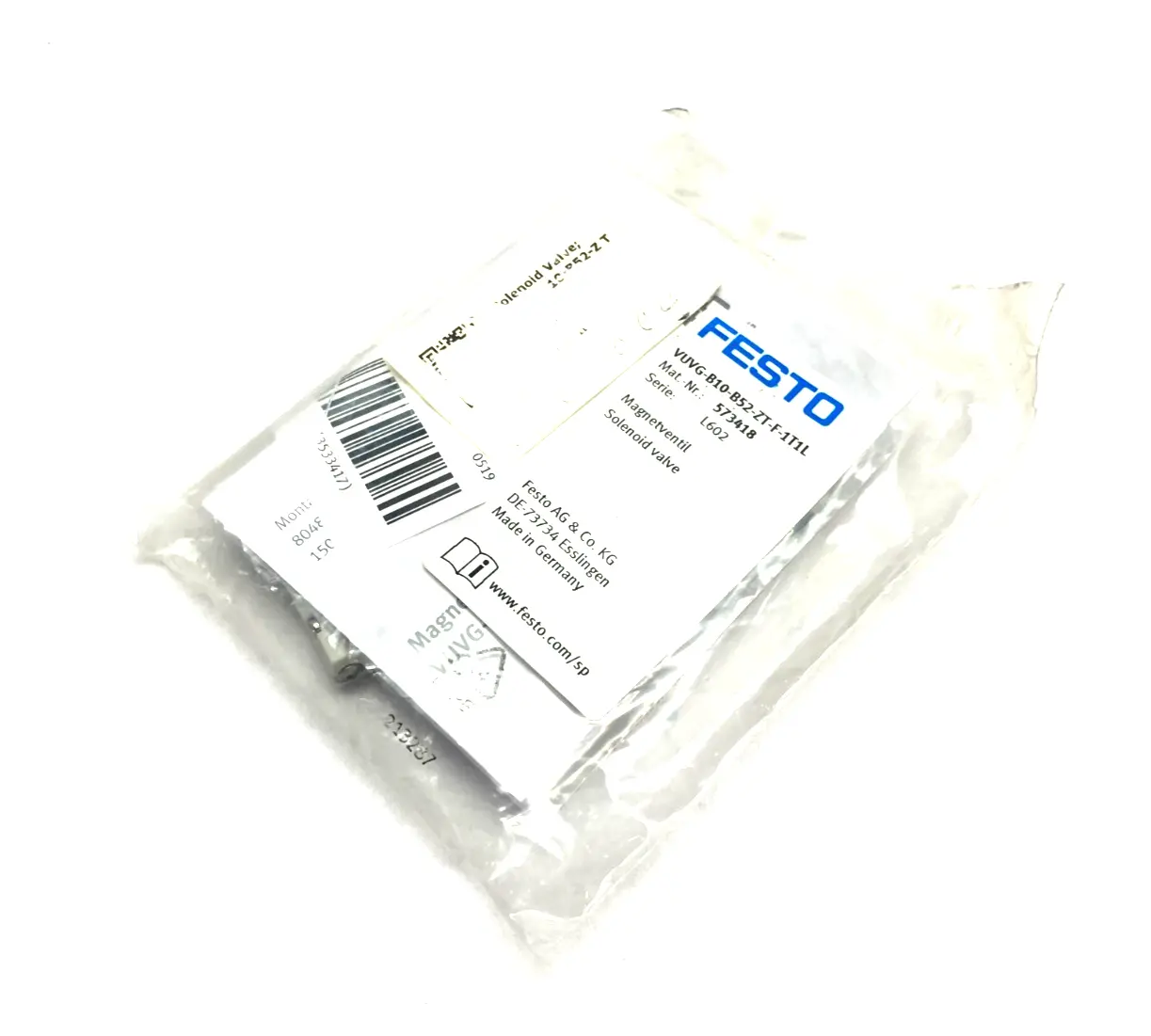 New | in-Stock Festo Solenoid Valve 5/2 Bistable 573418 Solenoid Valves Michigan US | Maverick Industrial Sales #1391519