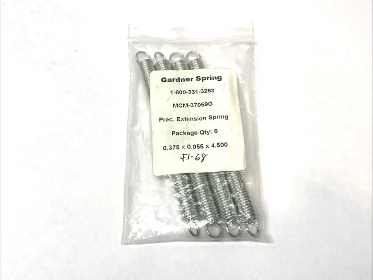 New | in-Stock Gardner Spring Prec. Extension Spring .375" x .055" x 4.50" LOT OF 6 Misc Fasteners Michigan US | Maverick Industrial Sales #1395731