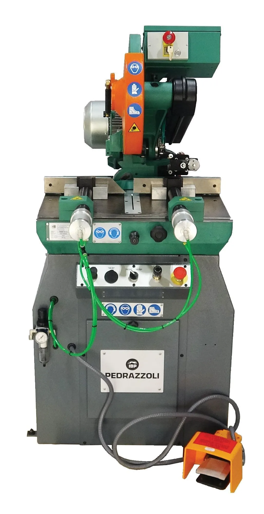 NEW PEDRAZZOLI Perris 350SA Semiautomatic High-Speed Aluminum Cutting Circular Saw with Pneumatic Vise - 240V