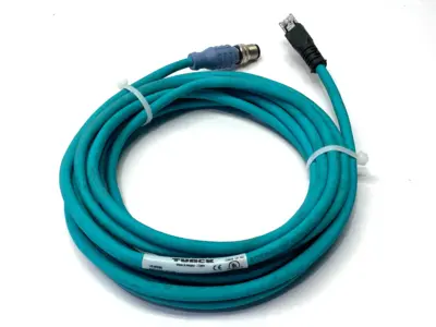 Used Turck Industrial Ethernet Cable, RJ45 Male M12 4-Pin, U3-00588 Cable & Wire Michigan US | Maverick Industrial Sales #1390832