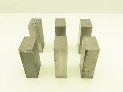 4140/4142 PH Alloy Steel Flat Bar Stock 1-1/4"x 2"x 4-1/4"L  Lot of 6