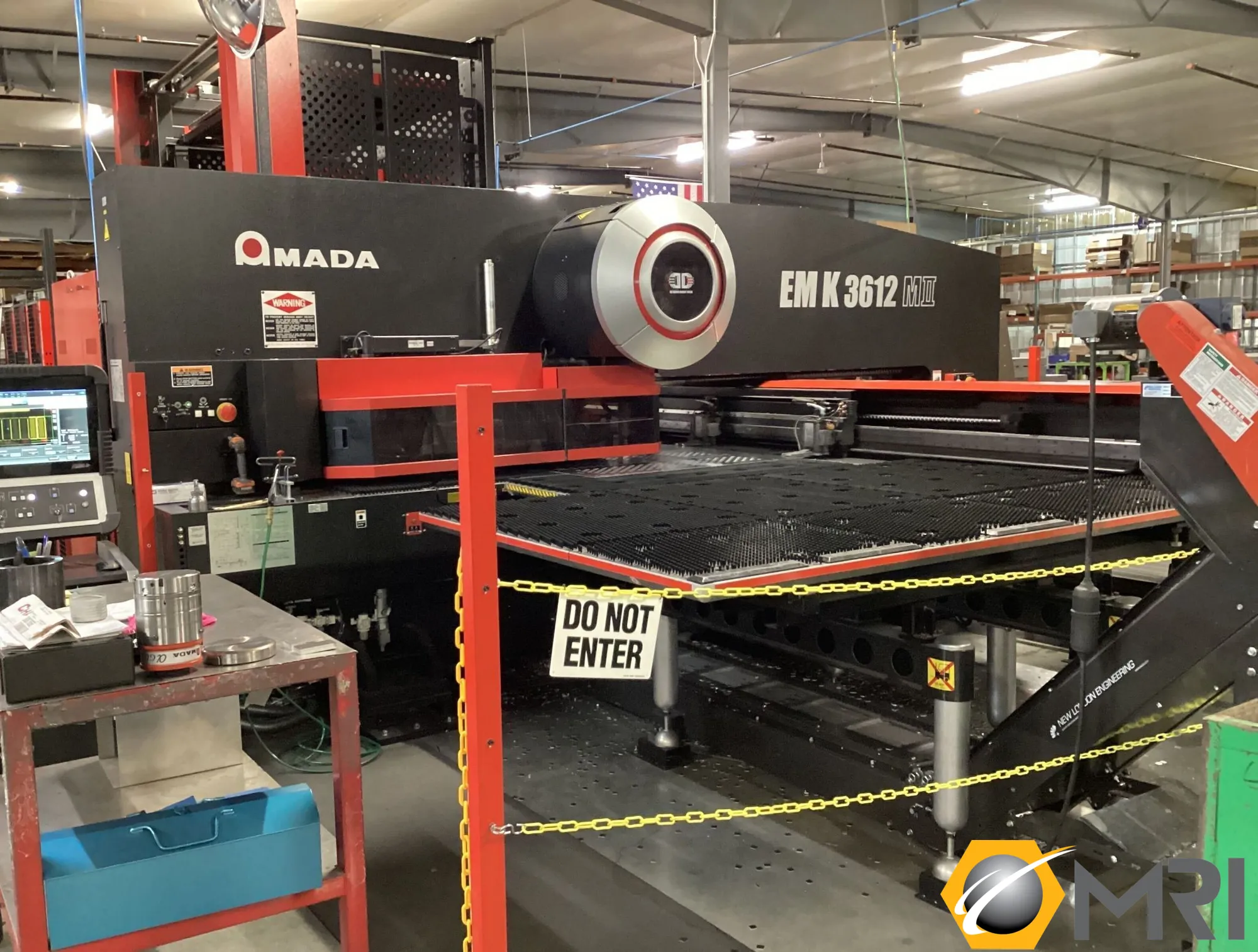AMADA EMK 3612 M2 CNC ELECTRIC SERVO TURRET PUNCH WITH ASR3015N-6 MATERIAL STORAGE AND LOAD/UNLOAD SYSTEM NEW: 2019 | RM