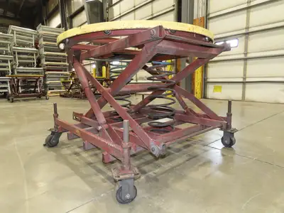 Southworth Pallet Pal Positioner Rotary Spring Level Loader Turntable on Casters