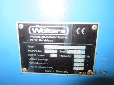 2648-340 Peter Wolters Lapping Machine Single Wheel Type, Model # 3R380