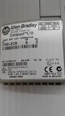 Used ALLEN-BRADLEY ALLEN-BRADLEY COMPACT I/O RIGHT END CAP 1769-ECR SER.A PLC Input & Output | ND Industrial Surplus #1212044