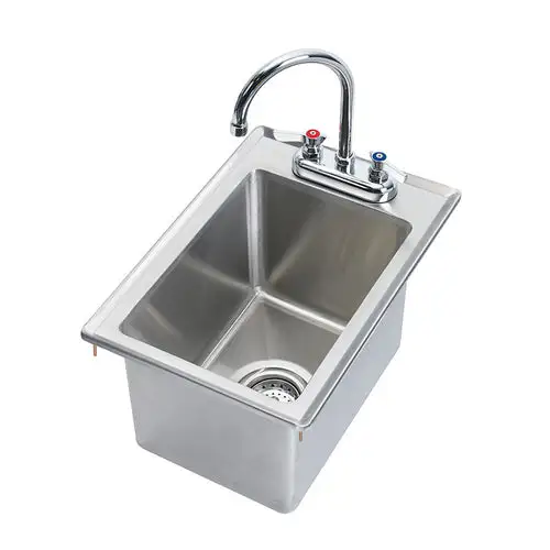 Krowne HS-1419 Drop-in Commercial Hand Sink w/ 10 3/8"L x 14"W x 9"D Bowl, Gooseneck Faucet