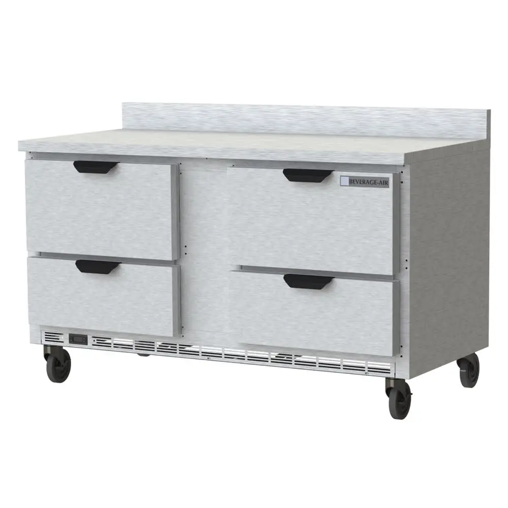 Beverage-Air WTRD60AHC-4-FIP 60" Worktop Refrigerator W/ (2) Section, 115v