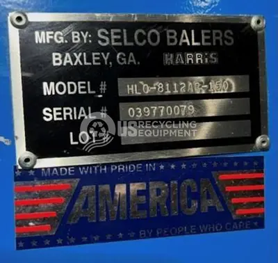 Used 1979 SELCO HLO-8112AR-150 HORIZONTAL AUTO TIE BALER Balers Texas US | US Recycling Equipment #1566550