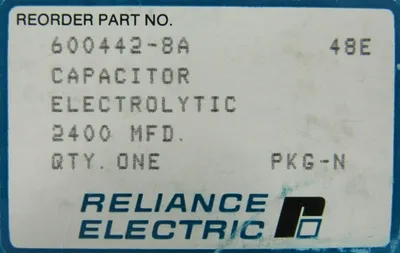 NEW RELIANCE ELECTRIC 600442-8A CAPACITOR 6004428A