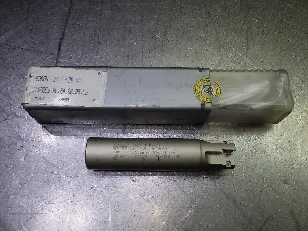 Iscar 20mm 4 Flute Indexable Endmill 20mm Shank HP E90AN-D20-4-W20-07 (LOC633B)