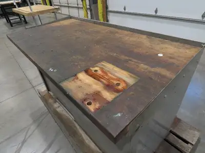 Industrial Butcher Block Top Workbench 2-Door Cabinet Workstation 60"W 30"D 36"H