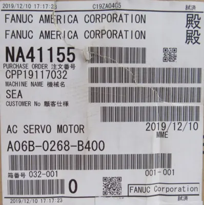 NEW FANUC A06B-0268-B400 SERVO MOTOR A06B0268B400