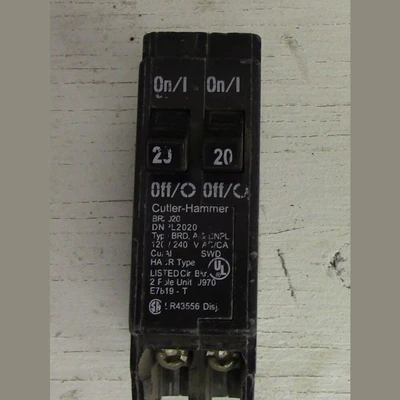 Cutler Hammer 1 Pole Tandem 20 Amp Push-in Breaker