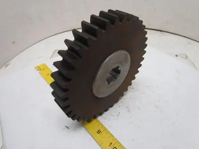 37T-C-3154M Phenolic Spur Gear 37T 6DP 20° 1" Face 6-1/2" OD Metal Spline Hub