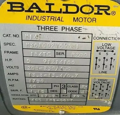 USED BALDOR BALDOR M14F