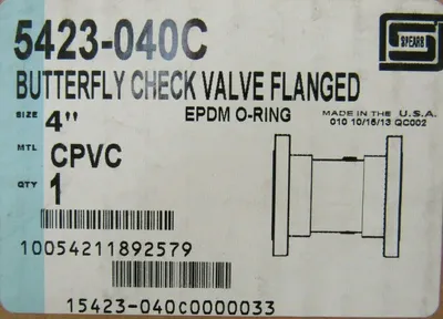 NEW SPEARS 5423-040C BUTTERFLY VALVE 4" 5423040C