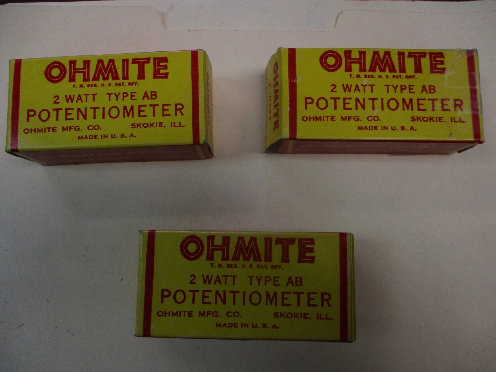 USED OHMITE CU 5041 CU-2552 CU-1052