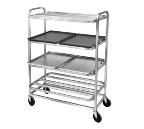 Channel SM-4 4 Level Aluminum Utility Cart W/ Flat Ledges