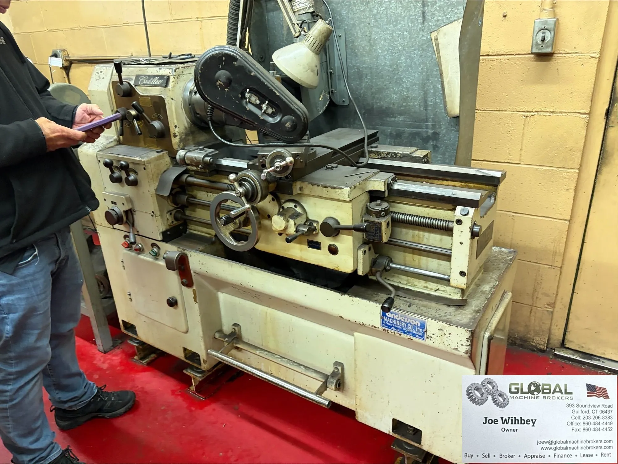 Cadillac 1422 Engine Lathe With 8" 3 Jaw Bucking Type Chuck and Tailstock