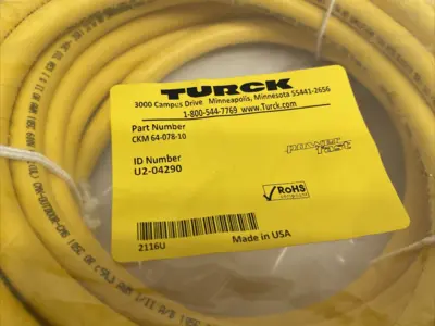 NEW TURCK POWERFAST SINGLE ENDED CABLE ASSEMBLY U2-04290